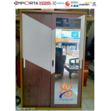 Lemari Pakaian Besi 2 Pintu Importa| Anti Rayap Anti Air Anti Jamur | Kuat dan Awet | lemari Berangk