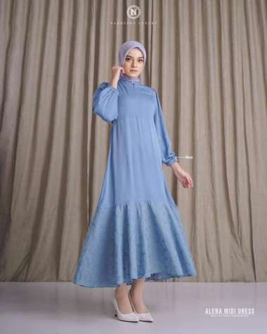 Gamis Nadheera Alena Midi Dress XXL Olive