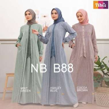 Nibras gamis nb b88 Ashley Blue XS