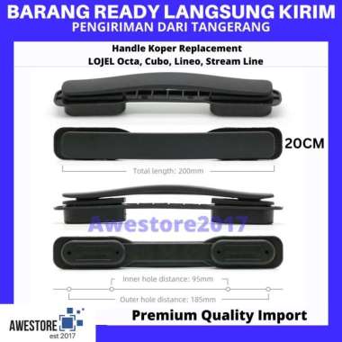 Handle Koper Lojel Pegangan Gagang Luggage Replacement Delsey All Type 20cm LOJEL