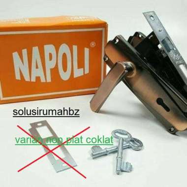 kunci pintu Napoli top handle kamar napoli pilih varian non plat tanpa plat coklat