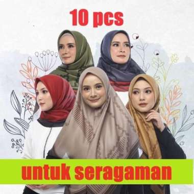 DEENAY MOTIF SEGIEMPAT FARSYA ADEEVA BISA SERAGAMAN JILBAB KERUDUNG Hitam