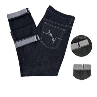 Celana Jeans Selvedge Celana Panjang Denim 15 oz - Denim Selvedge, 28 33 Denim Selvedge