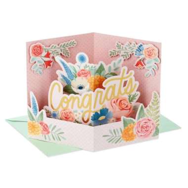 GREETING CARD-HALLMARK- CELEBRATING YOUR LOVE- WEDDING CARD- 3D POP-UP