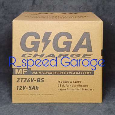 AKI ACCU GIGA CHARGE MF ZTZ6V-BS 12V 5AH BY DAYTONA