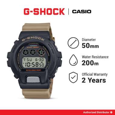 G-Shock Jam Tangan Pria DW-6900TU-1A5DR Digital Black Brown Gshock Original