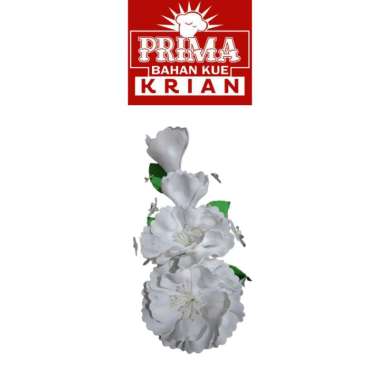 MAWAR SPONGE PEONY BESAR ( PUTIH )/HIASAN BUNGA BUAT KUE TART /KUE ULANG TAHUN