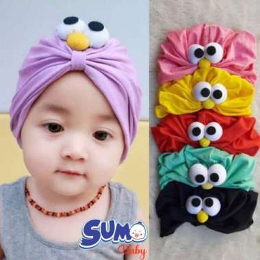 Turban bayi / turban bayi elmo / turban anak elmo / turban elmo / topi Pink