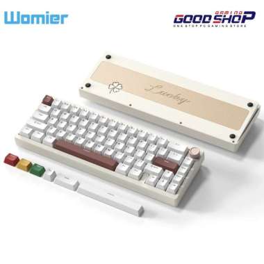 Womier SK65 65% Gasket Mounted Wireless Aluminum Keyboard Milky White