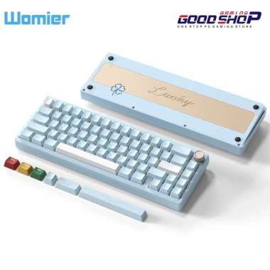 Womier SK65 65% Gasket Mounted Wireless Aluminum Keyboard Blue