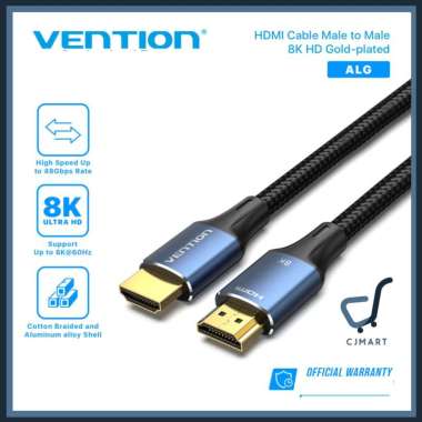 Vention Kabel HDMI 2.1 Male to Male Braided ALG Blue 3 Meter