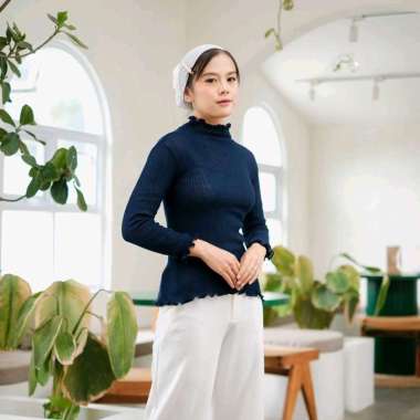 PUSSAT Eshika Sweater Knit Rajut Kriwil Korea Style Lengan Panjang Daisy Sweater Rajut Korea Sweater