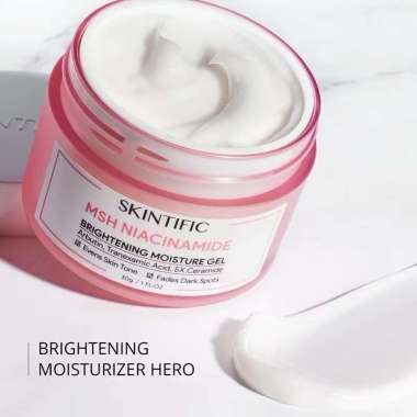 SKINTIFIC Moisturizer Niacinamide Brightening Moisture Gel +5X Ceramide Moisturizer Pink - Niacinami