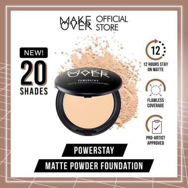 Make Over Powerstay Matte Powder Foundation -Bedak Padat Powder Foundation N30 Natural Beige