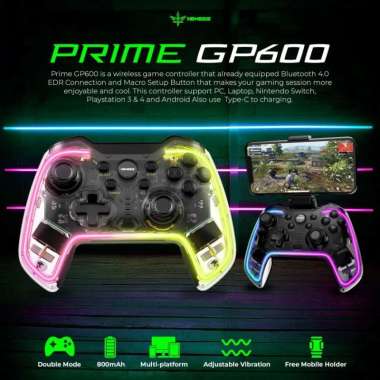 NYK NEMESIS Prime GP600 Gamepad Bluetooth GP-600 RGB with Holder