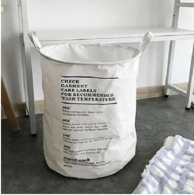 Keranjang Baju Kotor Jumbo Canvas Laundry Bag Kanvas Besar 223-131