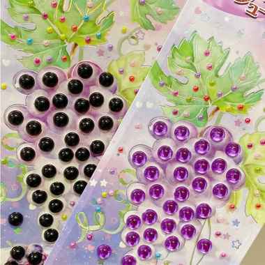 Stiker Blink Blink Buah Fruit Stiker Bling Bling Kawai 722-7 ANggur