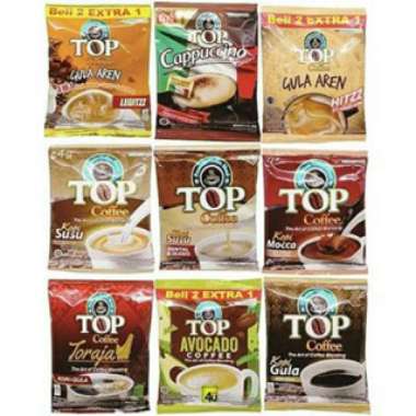 Kopi Top Coffee Avocado Susu Gula Aren Toraja Susu 3in1 SKM Gula Aren Top Coffee Renceng/Sachet Gula