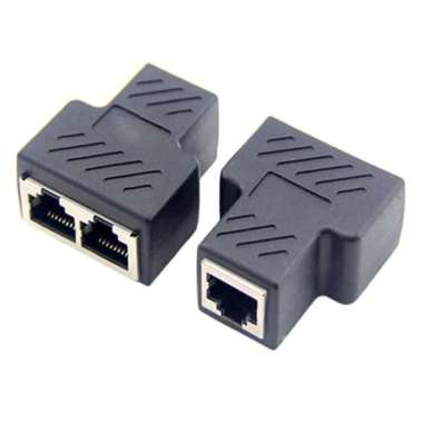 Splitter Connector Network LAN RJ45 1 to 2 Port RJ-45 Barel Coupler