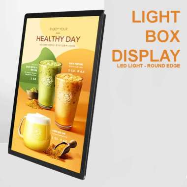 Light Box Display Frame Poster LED Slim Round Edge