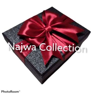 HARD BOX HITAM GLITTER KOTAK KADO HADIAH SPESIAL 20x15x5cm WarnaLainNote