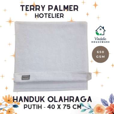 Terry Palmer Hotelier 40 x 75 cm Handuk Wajah Olahraga Putih 650 GSM