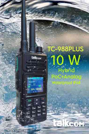 HT Poc Talkcom TC-988Plus Hybrid 3Band Radio Platform Global Permanent VHF,UHF,350MHz