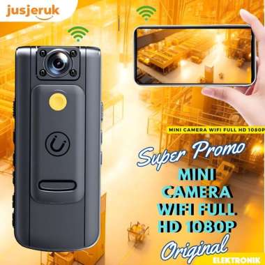 Body Cam Action Camera Pengintai Spy Kamera Mini WiFi HD 1080P 1000mAh