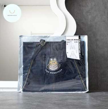 Popmart The Monsters LABUBU Fall in Wild Denim Tote Bag/Apron