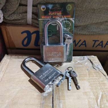Gembok Pagar Rumah Leher Panjang dan Pendek 60mm | Gembok + Kunci KATIA 60mm panjang