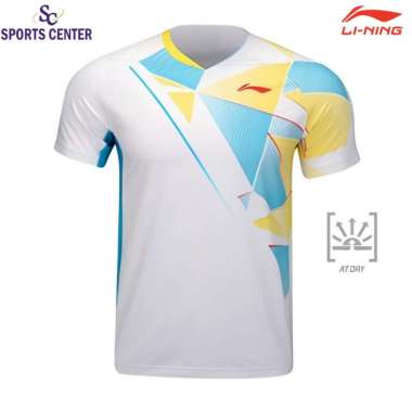 New Kaos / Jersey Badminton Lining ATDRY Player Series AAYU139-2 White XXL