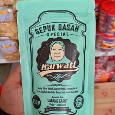 Gepuk Basah Kering Karwati Cianjur Halal BPOM Gepuk basah Pouch