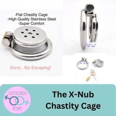 The "X" Nub Chastity Cage Lock A Cock