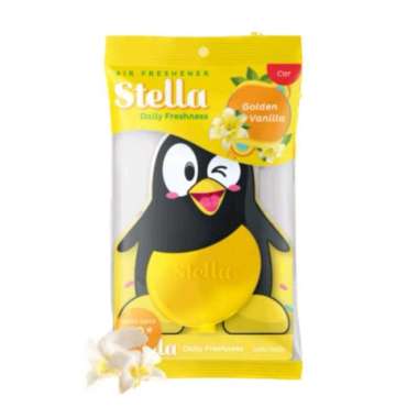 Stella Daily Freshness 7ml ! Pengharum Ruangan & Mobil Bentuk Penguin Golden Vanilla