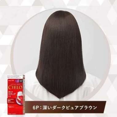 Cielo H Dye cat rambut jepang hitam coklat gelap uban pasta