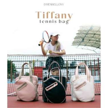 DRENBELLONY Tiffany Bag Tennis Bag Tas Olahraga Tas Tenis Fashion Wanita Tas Wanita Polos Pink Cream