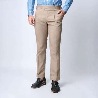 VENGOZ - Celana Formal Pria Classic Buckle Gurkha Pants Khaki 29