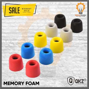 QKZ T400 Earphone Tips Memory Foam Noise Isolating Memory Foam Ear Merah 3