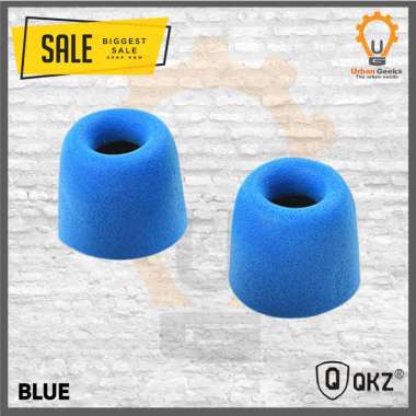 QKZ T400 Earphone Tips Memory Foam Noise Isolating Memory Foam Ear Biru 1