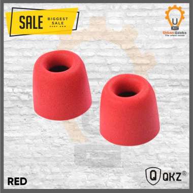 QKZ T400 Earphone Tips Memory Foam Noise Isolating Memory Foam Ear Merah 1