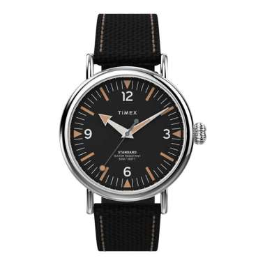 Jam Tangan Pria Timex Standard TW2V44000 Black Dial Black Fabric Strap