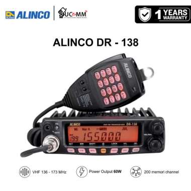 Alinco DR-138 Single Band VHF 60 Watt Radio Rig Original Garansi Resmi 1 Tahun