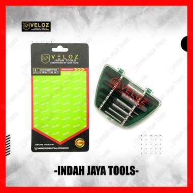 VELOZ Screwdriver Extractor Set 6 Pcs Tap Balik - Buka Baut Patah Mur Skrup Screw Driver Heavy Duty