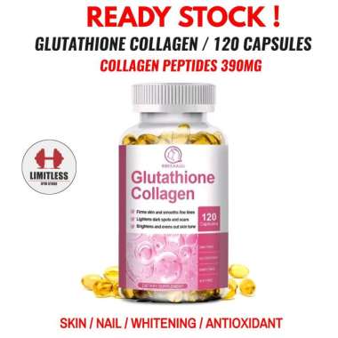 Premium Glutathione Collagen Peptides 120 Kapsul Dark Spot Remover Skin Whitening