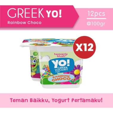 Heavenly Blush Greek YO Kids [80gr x 12pcs] Rainbow Choco 12