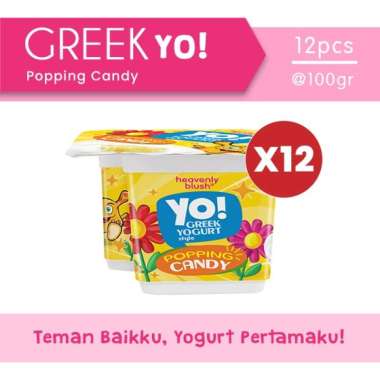 Heavenly Blush Greek YO Kids [80gr x 12pcs] Popping Candy 12