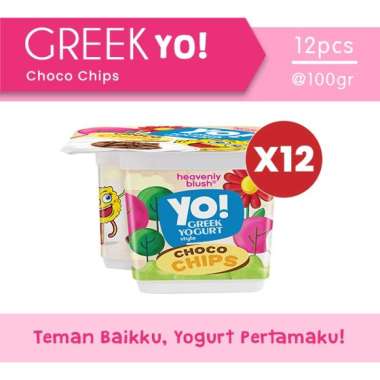 Heavenly Blush Greek YO Kids [80gr x 12pcs] Choco Chips 12