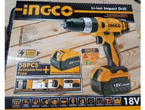 Ingco Mesin Bor Baterai 18V Litium Baterai CDLI228180 / CORDLESS DRILL