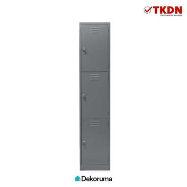 Dekoruma Lemari Arsip Besi 3 Pintu / Filing Cabinet Metal / Loker Kabinet Dokumen Kantor dan Sekolah
