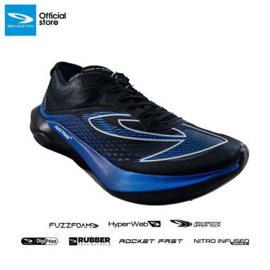 910 Nineten Haze Strike Pro Sepatu Lari - Hitam/Biru 40